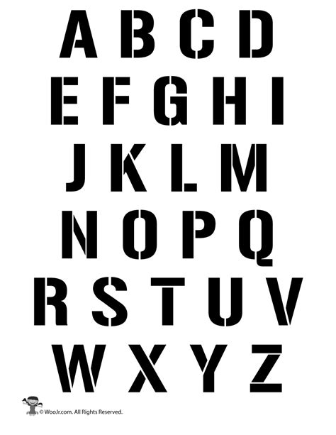 Printable Stencils Alphabet