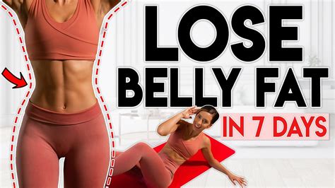 LOSE FAT In Days Belly Waist Abs Minute Home Workout YouTube