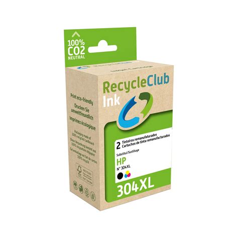 RECYCLECLUB Tinteiro Remanufaturado Compatível HP 304XL Pack 2