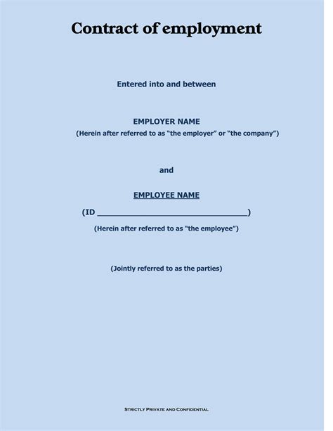 22 Examples Of Employment Contract Templates Word Apple Pages