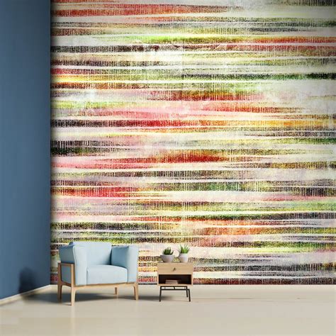 Wicker Textured Landscape With Abstract Colors Wall Mural