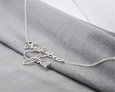 personalized signature necklace 925 sterling silver name etsy