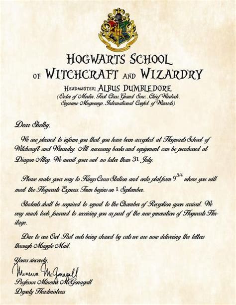 Besides being a great party invitation, a hogwarts acceptance letter could be a fun gift or stocking stuffer for any harry potter fan.and now you can easily print your own. Harry Potter Acceptance Letters - Pixie Paper Store ...