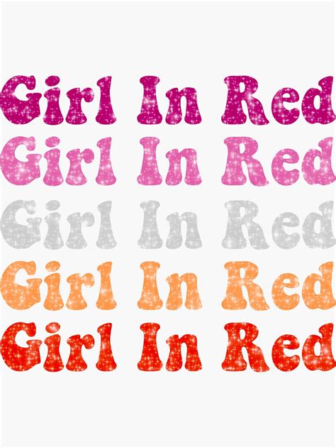 girl in red lesbian flag sticker sticker by dark1te redbubble