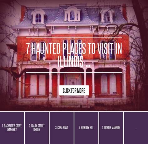Hours may change under current circumstances 7 Haunted Places to Visit in Illinois ... Paranormal
