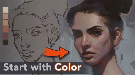 How To Start A Digital Portrait Painting In Color YouTube