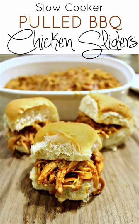 Slow Cooker Pulled Bbq Chicken Sliders Princess Pinky Girl