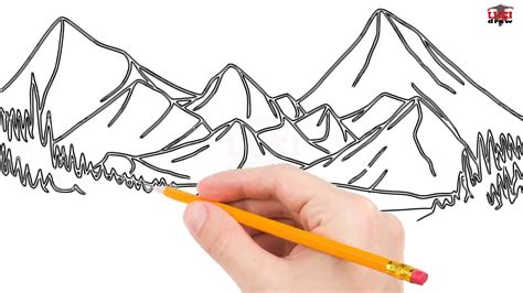 How To Draw Mountains Step By Step Easy For Beginnerskids Simple