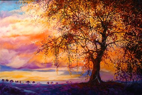 Painting Sunset Tree Original Art By Marcia Baldwin