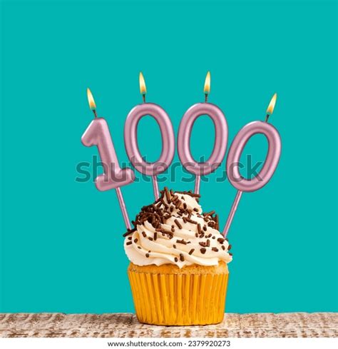 Number Followers Likes Candle Number 1000 Stock Photo 2379920273