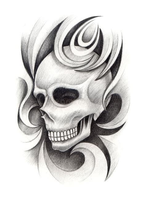 Tatouage Dart De Crâne Illustration Stock Illustration Du Dessin