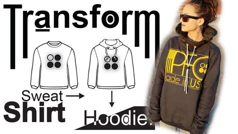Easy Diy Transformation Crewneck Sweatshirt Into Hoodie Youtube