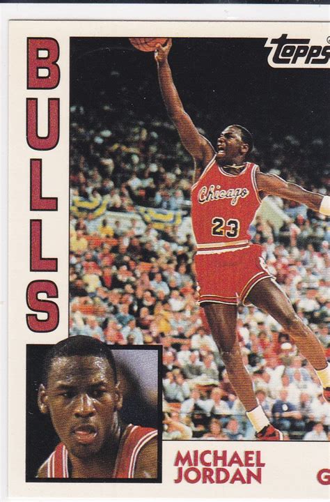 1988/89 fleer #17 michael jordan basketball card. Michael JORDAN ROOKIE CARD Topps RC Bulls Basketball ...