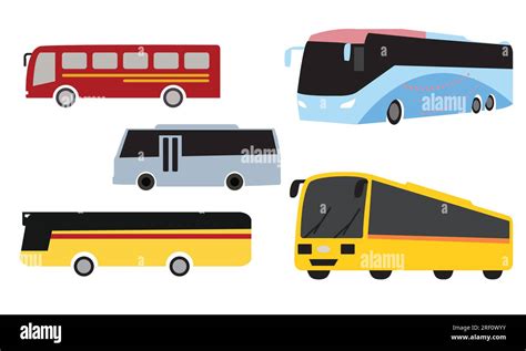 Bus Vector Collection Stock Vector Image And Art Alamy