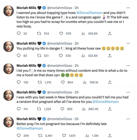 Zion Williamsons Pregnancy Reveal Set Off Porn Star Moriah Mills