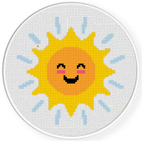 1 x pattern in color blocks 1 x pattern in color symbols. Charts Club Members Only: Happy Sun Cross Stitch Pattern ...