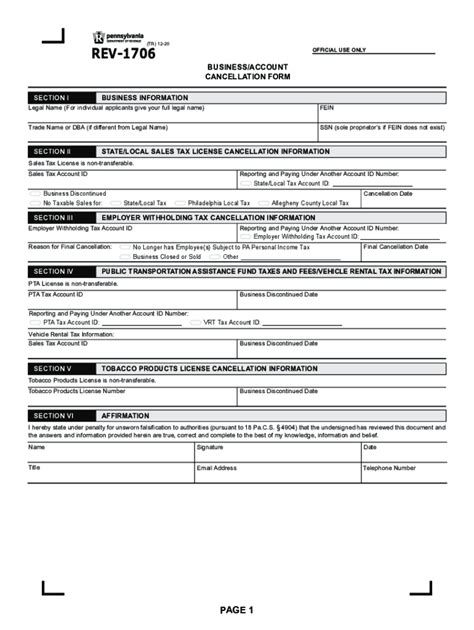 Pa Dor Rev 1706 2020 2022 Fill Out Tax Template Online Us Legal Forms