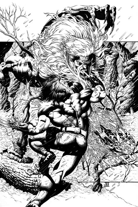 Wolverine Vs Sabretooth Inks By Jeffreyedwards On Deviantart