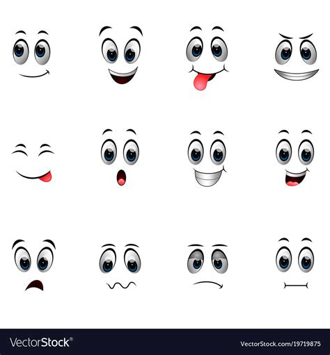 Set Different Emoticons Royalty Free Vector Image