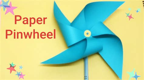 How To Make A Spinning Paper Pinwheel Diy Paper Windmill Craft Artofit