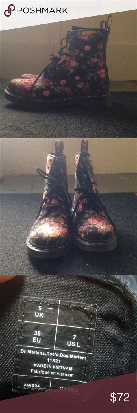 The width of the shoe definitely depended upon the style. DOC MARTENS size 7 floral boots women's | Floral boots ...