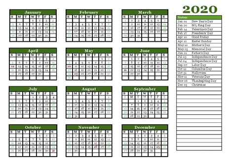 2020 Calendar Labs Template Example Calendar Printable