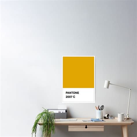 Pantone Mustard Yellow Poster For Sale By Papillon Insula Redbubble
