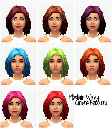 My Sims 4 Blog Medium Wavy Ombre Recolors