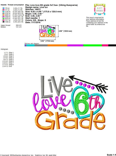 Live Love 6th Grade 5x7 6x10
