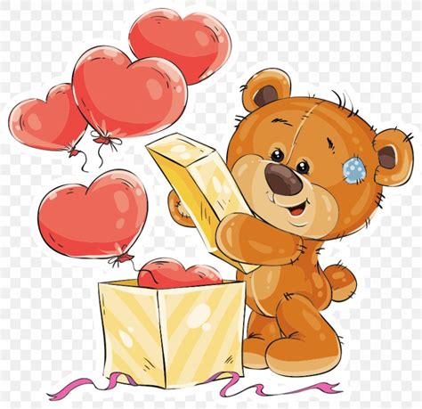Find images of cartoon bears. Teddy Bear, PNG, 833x808px, Heart, Balloon, Cartoon, Love ...