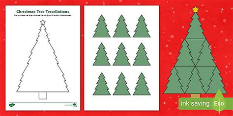 Christmas Tree Tessellations Teacher Made Twinkl
