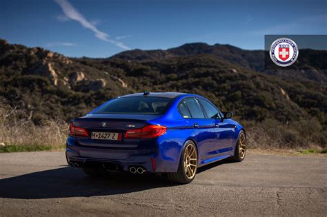 San Marino Blue Bmw M5 With Hre Rc104 Wheels In Satin Gold I New Cars
