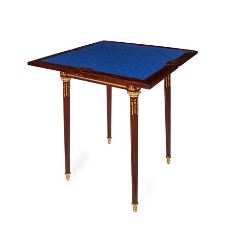 There are 97204 card tables for sale on etsy, and they cost $17.15 on average. Ormolu-Mounted Rosewood and Mahogany Folding Card Table by Sormani For Sale at 1stdibs