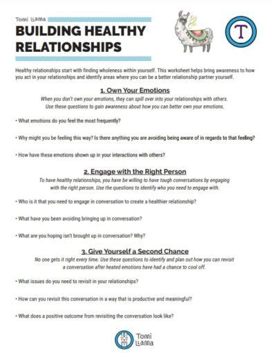 13 Printable Worksheets For All Sorts Of Relationships My Blog