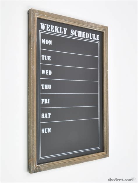 Weekly Schedule Chalkboard Week Planner Blackboard