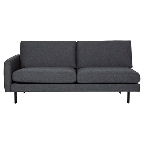 Wittmann Square Leather Sofa Gray Dark Gray Three Seat Couch At 1stdibs