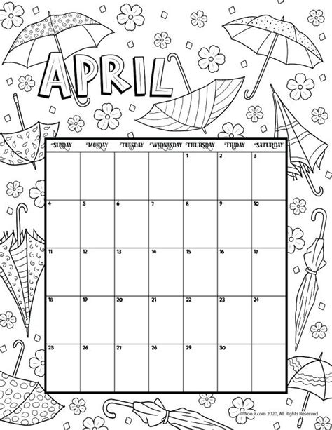 Free Printable Coloring Calendar 2023 Printable World Holiday
