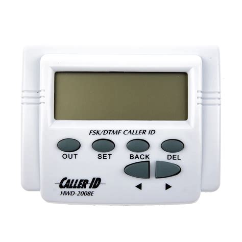 White Handset Display Dtmf Fsk Caller Id Box With Call History In