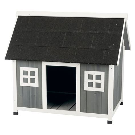Trixie Pet Products Natura Barn Style Dog House Gray Large Extra