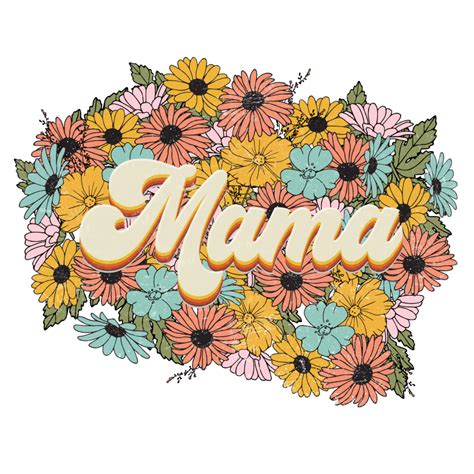 Retro Flowerchild Mama Sublimation 15115699 Png