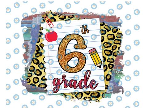 Groovy Sixth Grade Png Retro 6th Grade Teacher Sublimation Designs