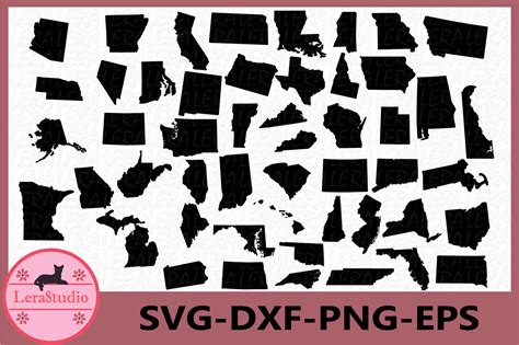 50 States Svg 50 States Clipart All States Svg States Svg 228446