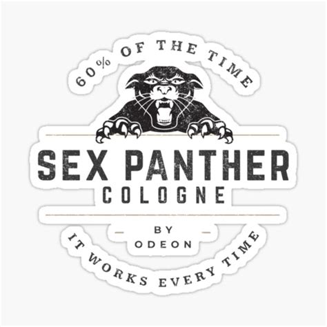 sex panther cologne logo essential t shirt sticker by oliverberthold redbubble