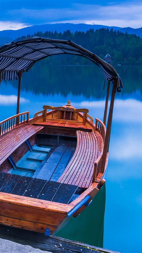 Pletna Rowing Boat On Lake Bled Gorenjska Upper Carniola Region