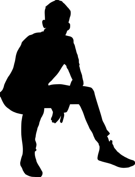Silhouette Sitting Man Png All Png All