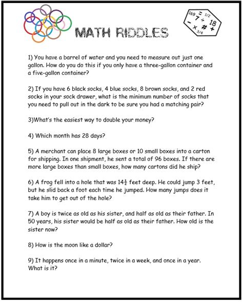You can create printable tests and worksheets from these grade 4 money (usa) questions! Math Should Never Be Boring! More Math Brain-Teasers (Free Printable) - Homeschool Den
