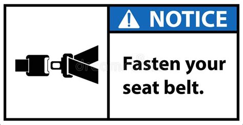 please fasten your seat belt sign notice stock vector illustration of attention protection