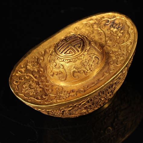Chinas Ancient Qing Dynasty Gold Plated Ingots Pure Hand Etsy