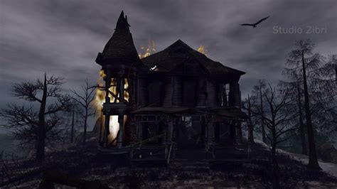 Creepy House Zoom Background Pack For Halloween Night Instant Etsy