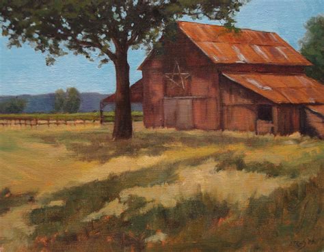 Oil Painting Of Old Barns At Explore Collection Of